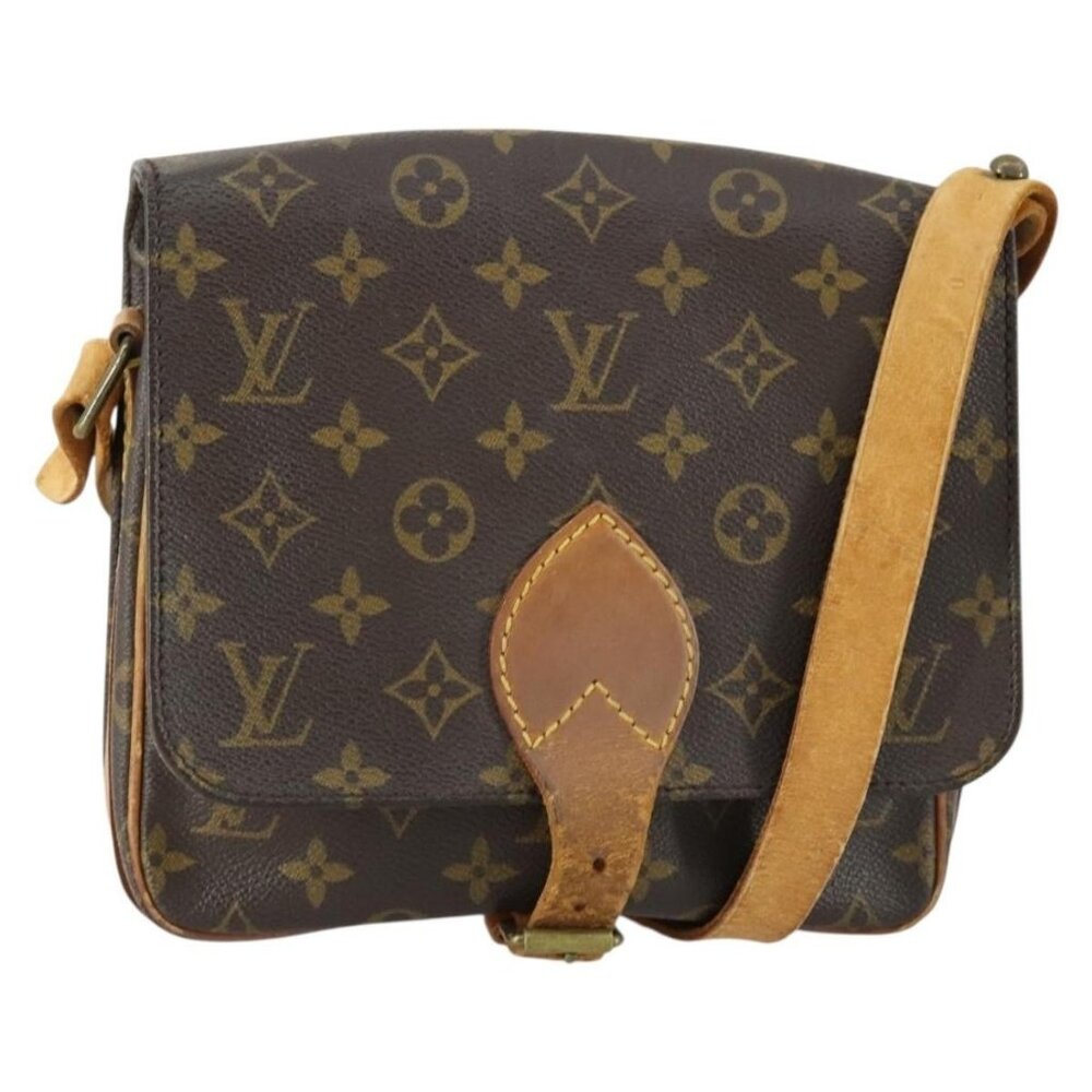 Authentic LOUIS VUITTON Monogram Cartouchiere MM Shoulder Bag M51253 LV